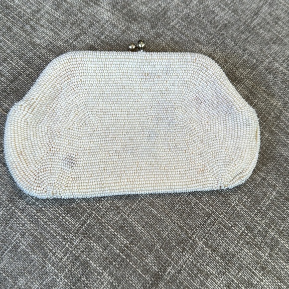 Vintage 1950s Evening Clutch White Seed Pearls Hand-Made Japan, - Picture 7 of 7
